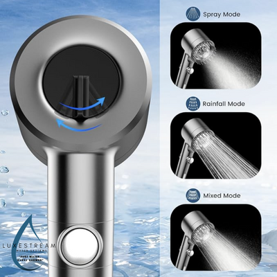 LuxeStream's Premium Filtered Shower Head (Special Deal🚨)